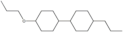 1-n-Propoxy-4-(4-n-propylcyclohexyl)cyclohexane 化学構造式