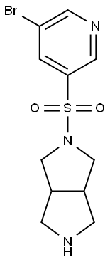2-(5-broMopyridin-3-ylsulfonyl)octahydropyrrolo[3,4-c]pyrrole Struktur