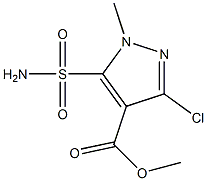 3-氯-5-氨基磺酰1-甲基吡唑-4-甲酸甲酯 结构式
