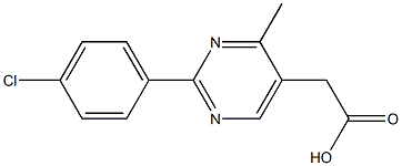 [2-(4-Chlorophenyl)-4-MethylpyriMidin-5-yl]-acetic acid 化学構造式