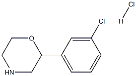 2-(3-Chloro-phenyl)-Morpholine hydrochloride 化学構造式