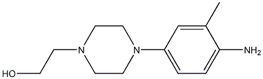 2-(4-(4-AMino-3-Methylphenyl)piperazin-1-yl)ethanol,,结构式