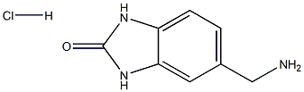 5-Aminomethyl-1,3-dihydro-benzoimidazol-2-one hydrochloride,,结构式