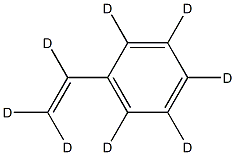 Styrene-D8, polymerised. >98 Atom % D Structure