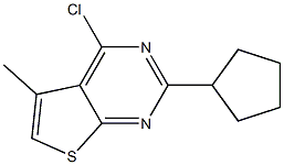 4-chloro-2-cyclopentyl-5-Methylthieno[2,3-d]pyriMidine Struktur