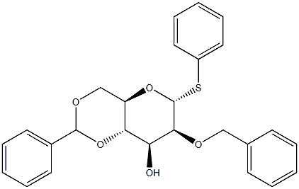 Phenyl 2-O-benzyl-4,6-O-benzylidene-a-D-thiomannopyranoside Struktur