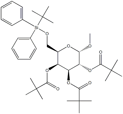 Methyl 6-O-tert-butyldiphenylsilyl-2,3,4-tri-O-pivaloyl-a-D-galactopyranoside Structure