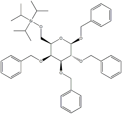 1,2,3,4-Tetra-O-benzyl-6-O-triisopropylsilyl-b-D-galactopyranose Structure