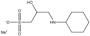 N-Cyclohexyl-2-hydroxyl-3-aminopropanesulfonic acid sodium salt Structure