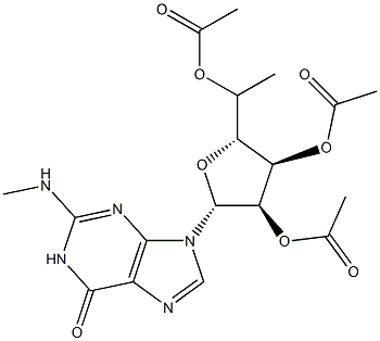 2',3',5'-Tri-O-acetyl-N2-dimethylguanosine Structure