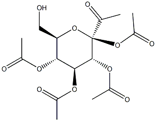 1,2,3,4-Tetra-O-acetyl-6-S-acetyl-b-D-glucopyranose 化学構造式