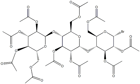 2,3,6-Tri-O-acetyl-4-O-(2,3,6-tri-O-acetyl-4-O-(2,3,4,6-tetra-O-acetyl-a-D-glucopyranosyl)-a-D-glucopyranosyl)-a-D-glucopyranosyl bromide Structure