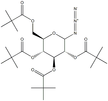 2,3,4,6-Tetra-O-pivaloyl-D-glucopyranosyl azide Structure