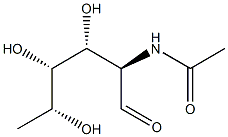 2-Acetamido-2,6-dideoxy-D-galactose 化学構造式