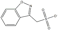 1,2-苯并异噁唑-3-甲磺酸钠, , 结构式