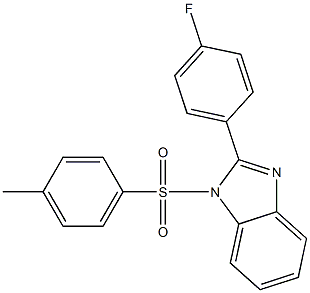 1-对甲苯磺酰基-2-(4-氟苯基)苯并咪唑,,结构式