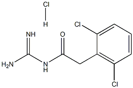 N-(氨基亚氨基甲基)-2,6-二氯-苯乙酰胺一盐酸盐, , 结构式