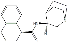 N-[(3S)-1-azabicyclo[2.2.2]octane-3-yl]-1,2,3,4-tetrahydronaphthalene-(1S)-carboxamide Structure
