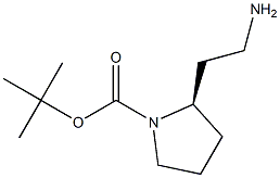 R-叔丁氧羰基-2-(氨基乙基)吡咯烷, , 结构式