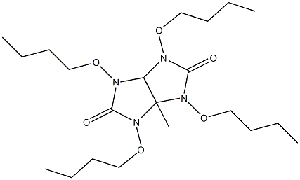 1,3,4,6-tetrabutoxymethyl glycoluril Struktur