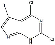 2,4-二氯-5-碘吡咯并[2,3-D]嘧啶, , 结构式