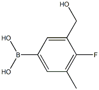 4-氟-3-羟甲基-5-甲基苯硼酸,,结构式