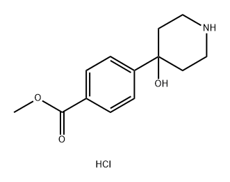 4-(4-羟基哌啶-4-基)苯甲酸甲酯盐酸盐, 2444880-53-7, 结构式