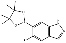5-Fluoro-1H-indazole-6-boronic acid pinacol ester 化学構造式