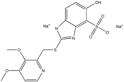 sodium 2-(((3,4-dimethoxypyridin-2-yl)methyl)thio)-5- hydroxy-4-sulfonatobenzo[d]imidazol-1-ide