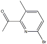 1-(6-Bromo-3-methyl-pyridin-2-yl)-ethanone 化学構造式