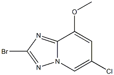 2-Bromo-6-chloro-8-methoxy-[1,2,4]triazolo[1,5-a]pyridine,,结构式