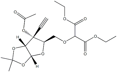 (3AR,5R,6R,6AR)-5-(甲氧基-(2-丙二酸二乙酯))-6-乙酰氧基-6-乙炔基-2,2-O-异亚丙基-ALPHA-D-呋喃木糖