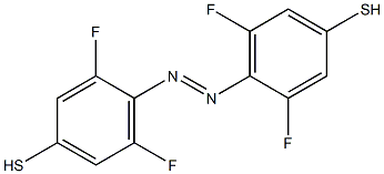 (E)-4,4'-(diazene-1,2-diyl)bis(3,5-difluorobenzenethiol) Struktur