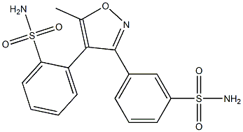 2-(5-methyl-3-(3-sulfamoylphenyl)isoxazol-4-yl)benzenesulfonamide,,结构式