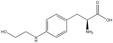 (S)-2-amino-3-(4-((2-hydroxyethyl)amino)phenyl)propanoic acid Structure