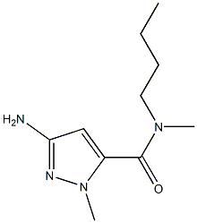 3-AMINO-N-BUTYL-N,1-DIMETHYL-1H-PYRAZOLE-5-CARBOXAMIDE 化学構造式