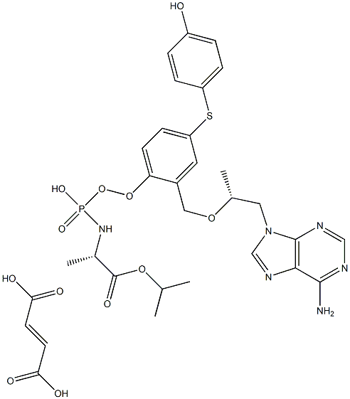 isopropyl ((S)-((((R)-1-(6-amino-9H-purin-9-yl)propan-2-yl) oxy)methyl)(4-((4-hydroxyphenyl)thio)phenoxy)phosphoryl)-L- alaninate fumaric acid salt|替诺福韦拉酚氨酯杂质18