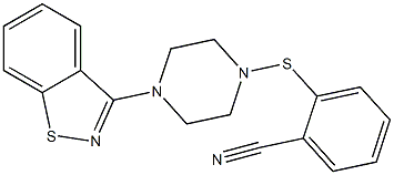 2-((4-(benzo[d]isothiazol-3-yl)piperazin-1-yl)thio)benzonitrile Structure