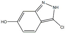 3-Chloro-2H-indazol-6-ol 化学構造式