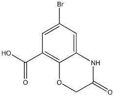 6-Bromo-3-oxo-3,4-dihydro-2H-benzo[1,4]oxazine-8-carboxylic acid 结构式