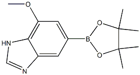 7-Methoxy-5-(4,4,5,5-tetramethyl-[1,3,2]dioxaborolan-2-yl)-1H-benzoimidazole,,结构式