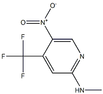 Methyl-(5-nitro-4-trifluoromethyl-pyridin-2-yl)-amine,,结构式