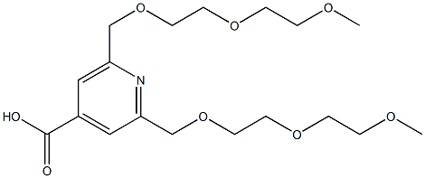 2,6-二{[2-(2-甲氧基乙氧基)乙氧基]甲基}异烟酸,,结构式