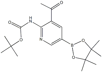 tert-butyl (3-acetyl-5-(4,4,5,5-tetramethyl-1,3,2-dioxaborolan-2-yl)pyridin-2-yl)carbamate|