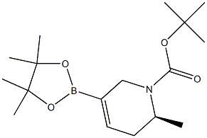 tert-butyl (2S)-2-methyl-5-(4,4,5,5-tetramethyl-1,3,2-dioxaborolan-2-yl)-3,6-dihydro-2H-pyridine-1-carboxylate Struktur