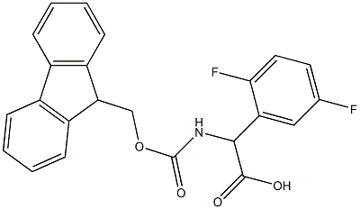 2-(2,5-Difluorophenyl)-2-{[(9H-fluoren-9-ylmethoxy)carbonyl]amino}acetic acid 结构式