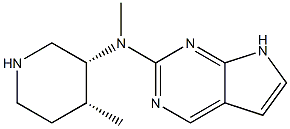 N-methyl-N-((3R,4R)-4-methylpiperidin-3-yl)-7H-pyrrolo[2,3-d] pyrimidin-2-amine Structure