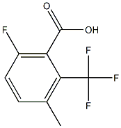 6-Fluoro-3-methyl-2-(trifluoromethyl)benzoic acid 结构式