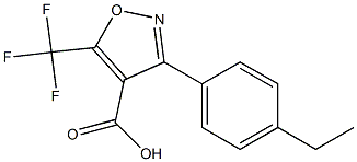 3-(4-Ethylphenyl)-5-(trifluoromethyl)isoxazole-4-carboxylic acid 化学構造式