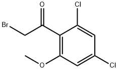 2-Bromo-1-(2,4-dichloro-6-methoxyphenyl)ethanone Structure